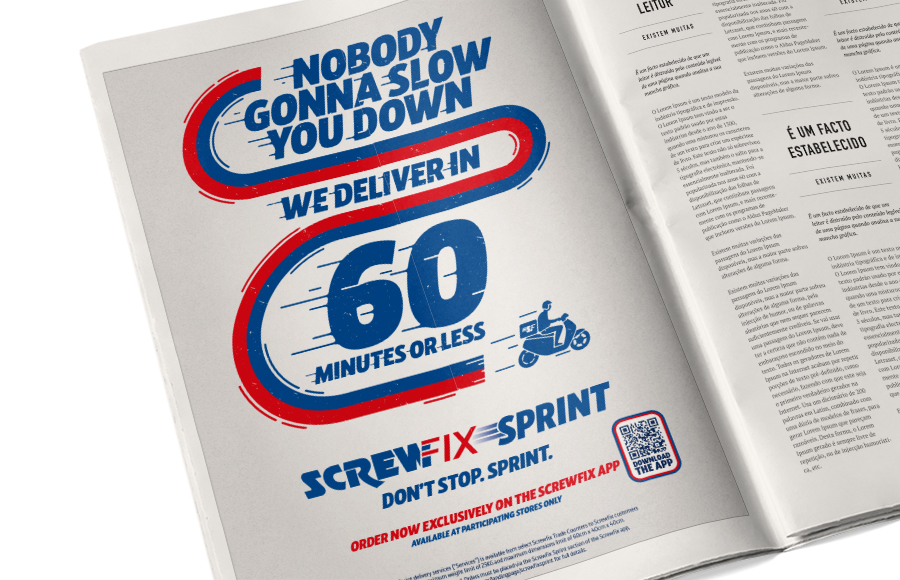 Screwfix Sprint newspaper ad